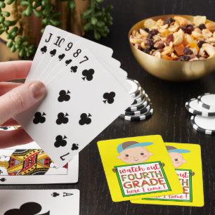 Baraja De Cartas MIREN FUERA DE FOURTHGRADE AQUÍ QUE VENGO gracioso