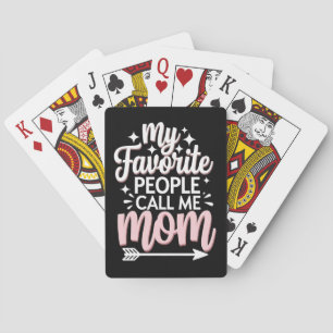 Baraja De Cartas Mis personas favoritas me llaman mamá Floral del D