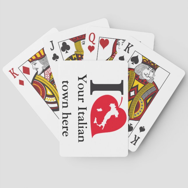 Baraja De Cartas Mis tarjetas italianas (Reverso)