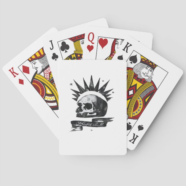 Baraja De Cartas Misfit Skull Creative Character Art Style  (Reverso)