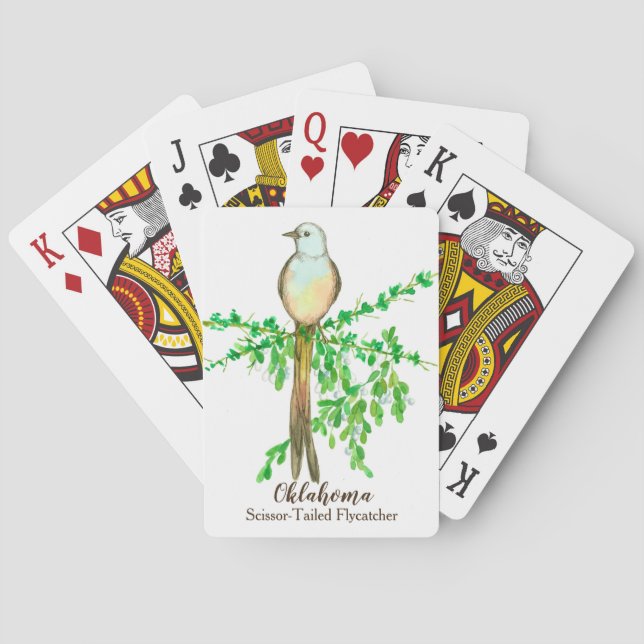 Baraja De Cartas Mistletocolor de agua del catcher de vuelo con col (Reverso)