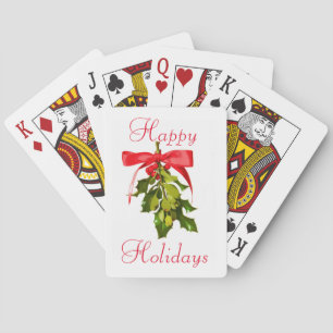 Baraja De Cartas Mistletoe de Felices Fiestas