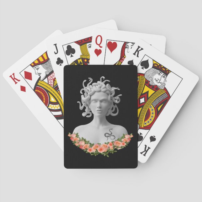 Baraja De Cartas Mitología griega de Medusa Gorgon (Reverso)