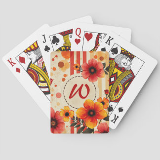 Baraja De Cartas Moda de acuarela con alteración floral vibrante Mo