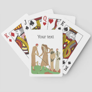 Baraja De Cartas Moda de los años 20 Damas de moda jugando golf