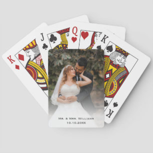 Baraja De Cartas Moda de moda, clásica novia y Boda Groom. Foto
