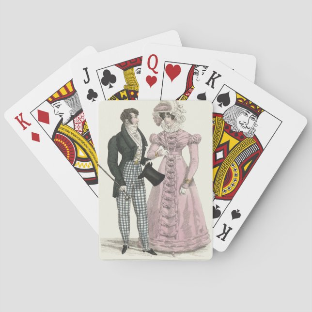 Baraja De Cartas Moda de una mujer Boda de 1823 (Reverso)