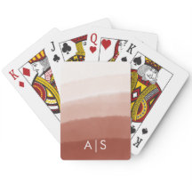 Moda Monogramada Acuarela De Ombre De Cobre