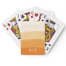 Moda Monogramed Watercolor Calabaza Naranja Ombre