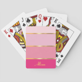 Baraja De Cartas moda oro rosa moderno Nombre