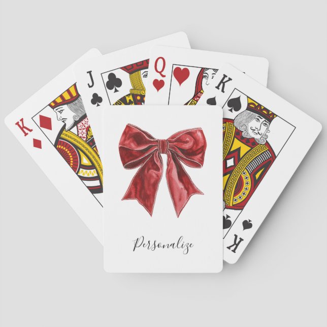 Baraja De Cartas Moda Red Bow Personalizada (Reverso)