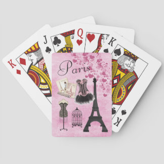 Baraja De Cartas Moda rosada femenina elegante de París