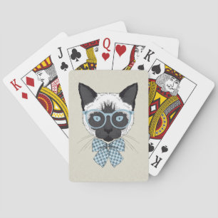 Baraja De Cartas Moda Smart del gato siamés
