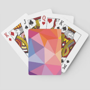 Baraja De Cartas Modelo abstracto colorido del triángulo