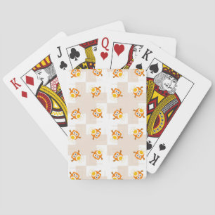 Baraja De Cartas Modelo anaranjado del ilustracion del búho