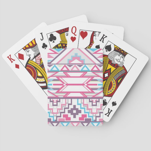 Baraja De Cartas Modelo azteca geométrico abstracto 3 (Reverso)
