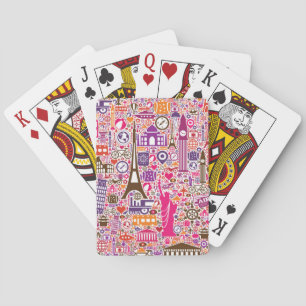 Baraja De Cartas Modelo colorido del mundo