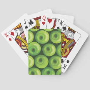 Baraja De Cartas Modelo con las manzanas verdes
