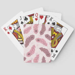 Baraja De Cartas modelo con las plumas del pavo real