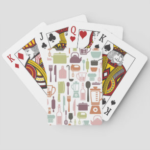 Baraja De Cartas Modelo con los iconos de cocinar coloridos