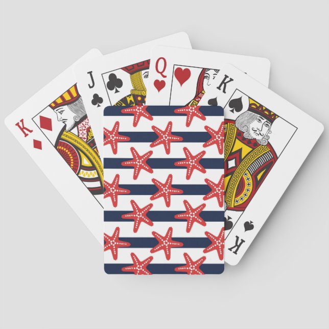 Baraja De Cartas Modelo de barras y estrellas (Reverso)