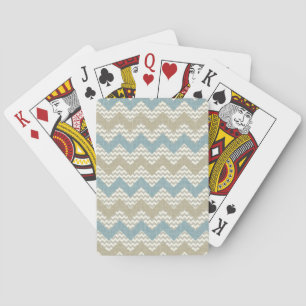 Baraja De Cartas Modelo de Chevron en la textura de lino