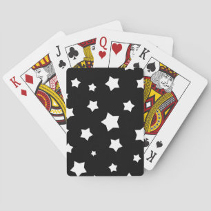 Baraja De Cartas Modelo de estrellas blanco y negro