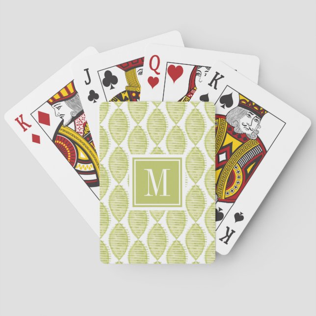 Baraja De Cartas Modelo de flores del monograma el | Hygge (Reverso)
