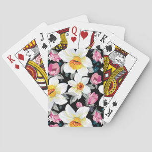 Baraja De Cartas Modelo de la elegancia con las flores del narciso