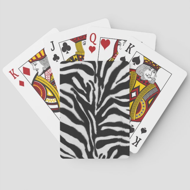 Baraja De Cartas Modelo de la piel de la cebra (Reverso)