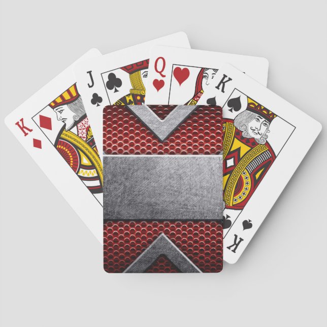 Baraja De Cartas Modelo de la placa de metal (Reverso)
