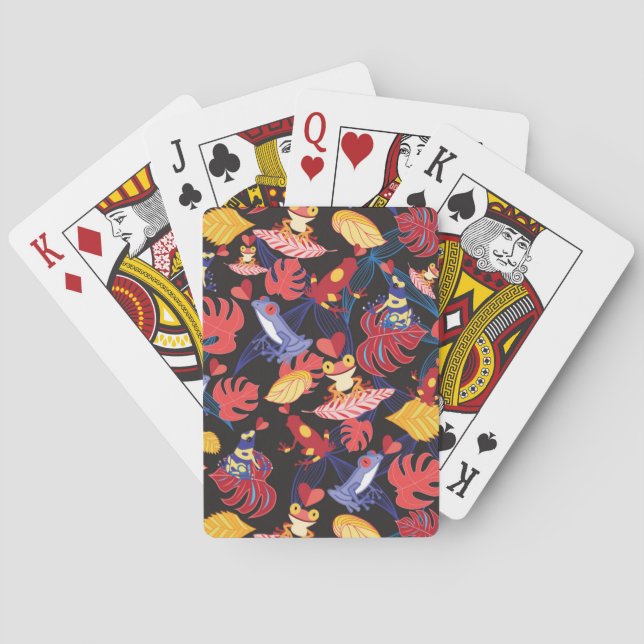 Baraja De Cartas Modelo de las ranas de los amantes (Reverso)
