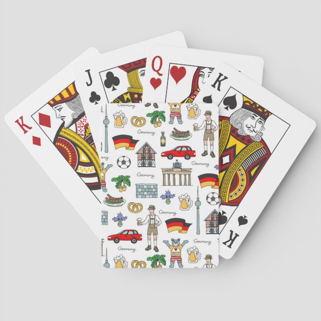 Baraja De Cartas Modelo de los símbolos de Alemania el | (Reverso)