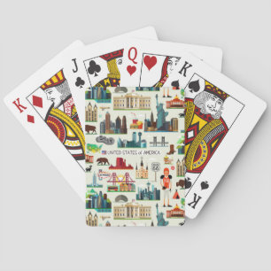 Baraja De Cartas Modelo de los símbolos de Estados Unidos