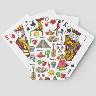 Baraja De Cartas Modelo de los símbolos de México el