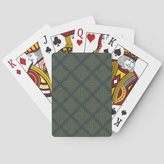 Baraja De Cartas Modelo de nudo céltico elegante (Reverso)