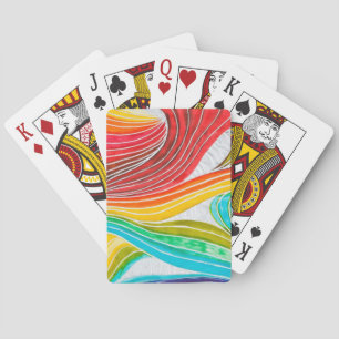 Baraja De Cartas Modelo de onda dibujado por las pinturas de la