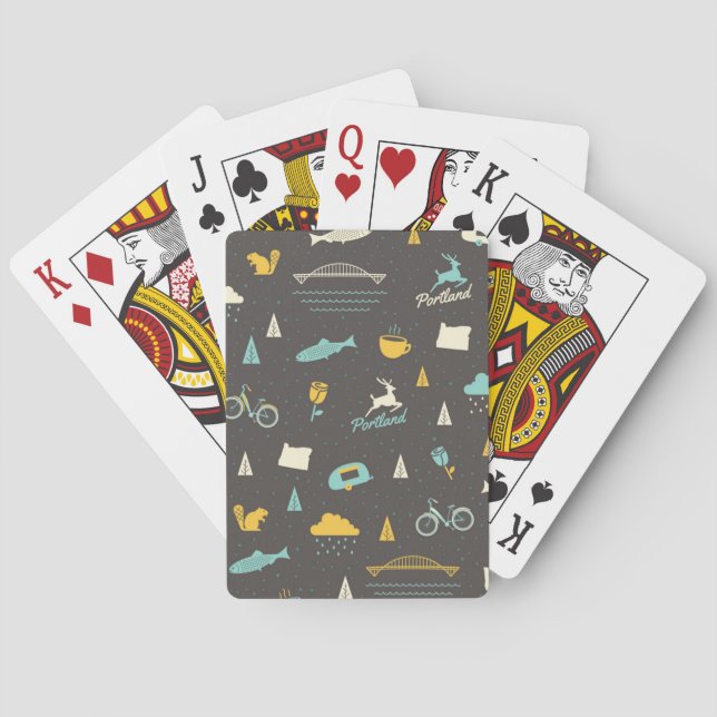 Baraja De Cartas Modelo de Portland, Oregon (Reverso)