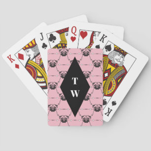 Baraja De Cartas Modelo del barro amasado con monograma