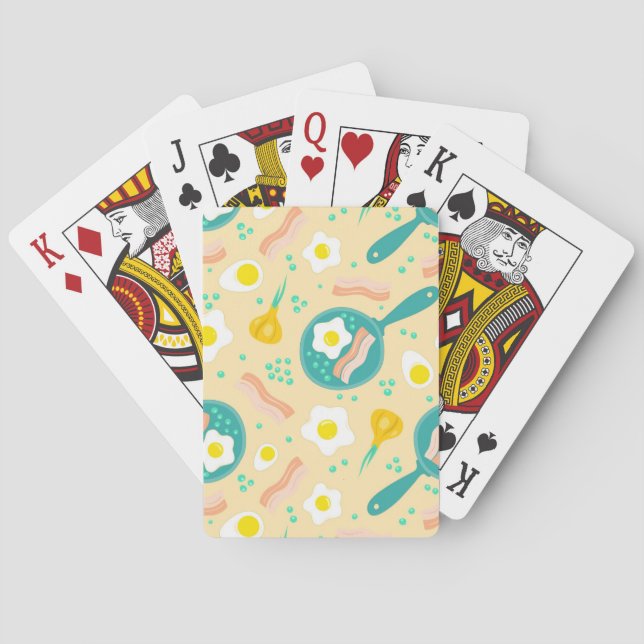 Baraja De Cartas Modelo del desayuno (Reverso)