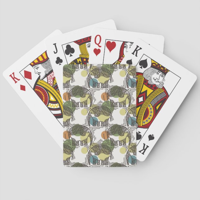 Baraja De Cartas Modelo del elefante (Reverso)