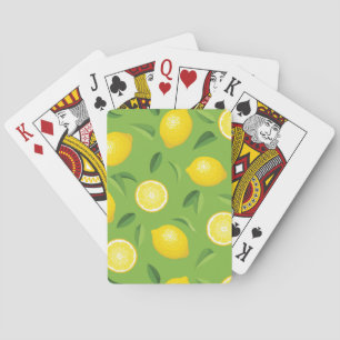 Baraja De Cartas Modelo del fondo de los limones