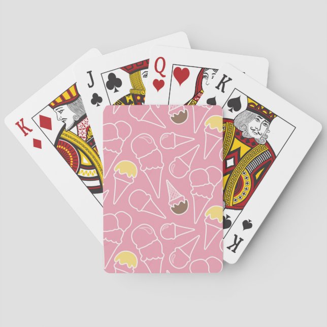 Baraja De Cartas Modelo del helado del verano (Reverso)