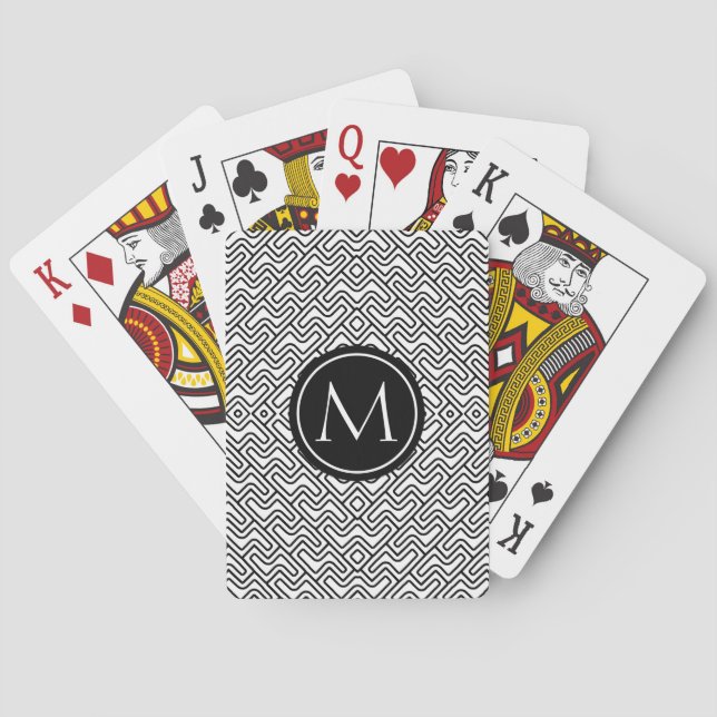 Baraja De Cartas Modelo del laberinto de Chevron (Reverso)