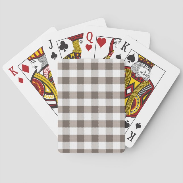 Baraja De Cartas Modelo del mantel de Brown (Reverso)