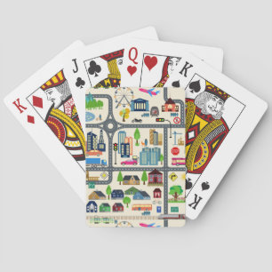 Baraja De Cartas Modelo del mapa de la ciudad