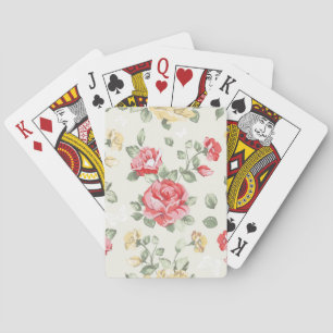 Baraja De Cartas Modelo del papel pintado de la elegancia de rosas