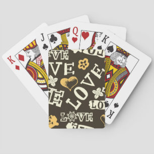 Baraja De Cartas Modelo dibujado mano del amor