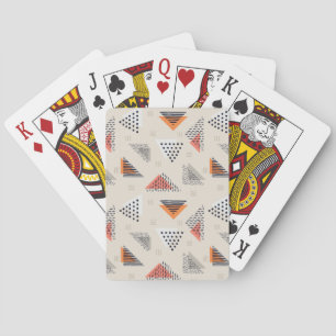 Baraja De Cartas Modelo dibujado mano geométrica del triángulo