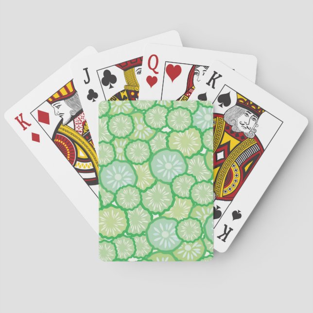 Baraja De Cartas Modelo divertido del pepino (Reverso)